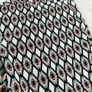 Bisou Bisou Women's Bold Geometric Stretch Denim Jeans Size 6 Multi Color NWOT